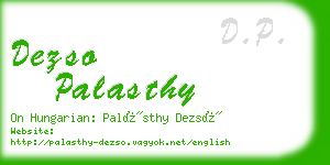 dezso palasthy business card